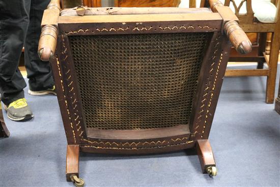 A Victorian mahogany bergere armchair